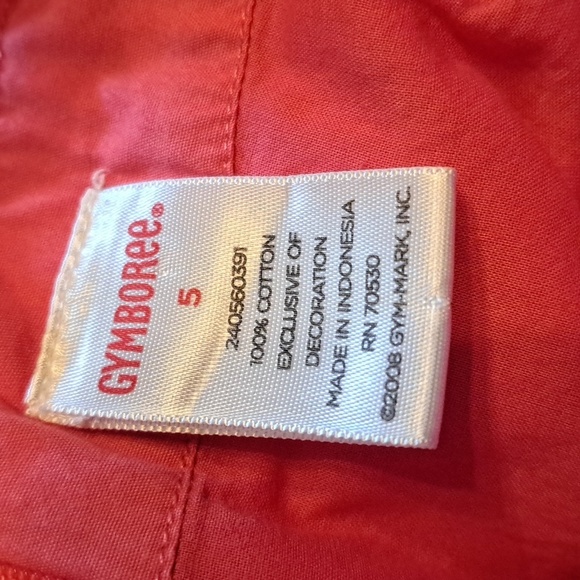 Gymboree girls size 5 coral tank top 2008 line - Picture 4 of 4